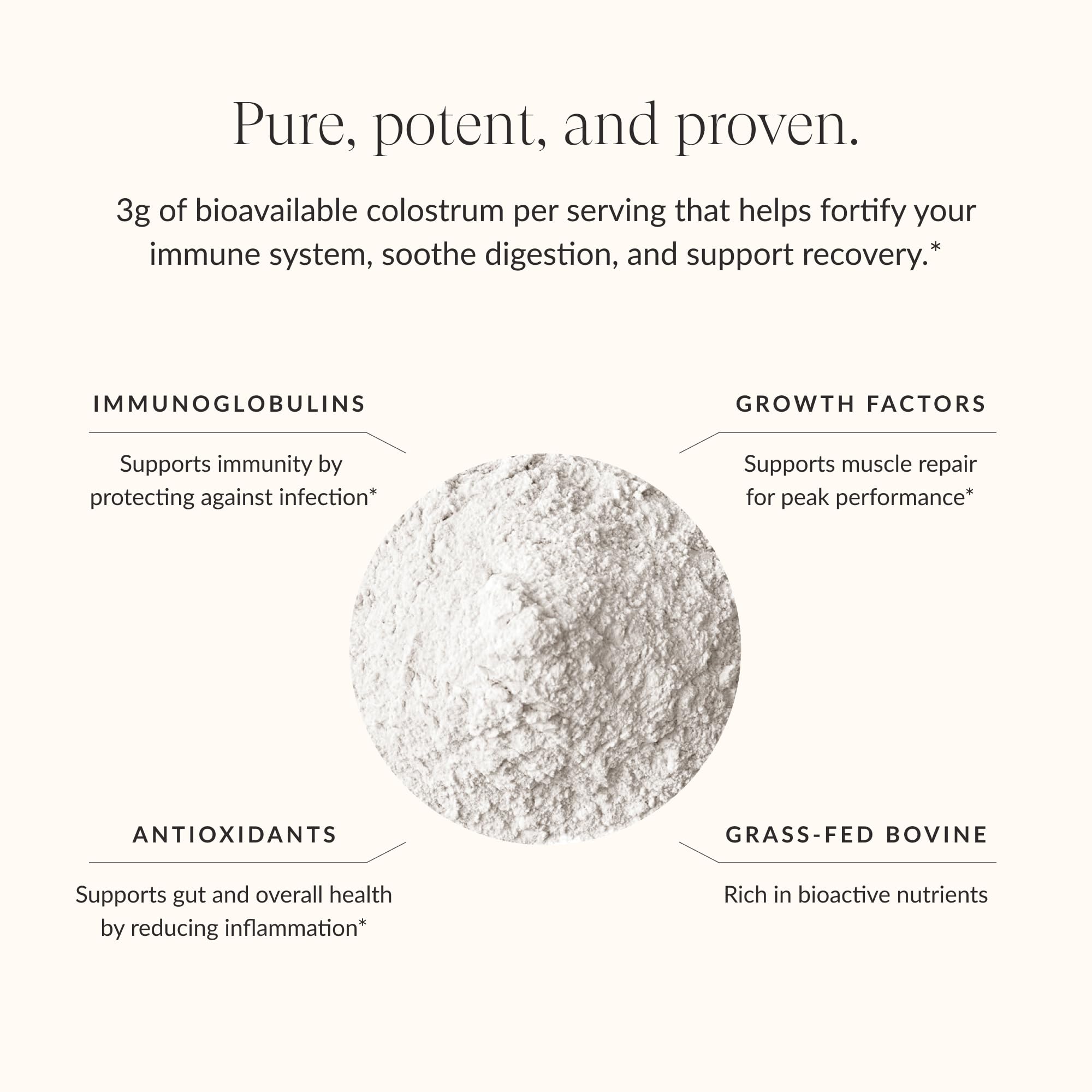 Beam Colostrum Powder glass shake: easy mix for gut-friendly daily routine.