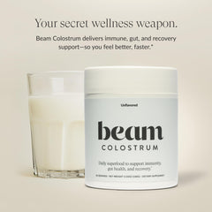 Beam Colostrum Powder serving scoop: convenient 3g per serving for on-the-go use.