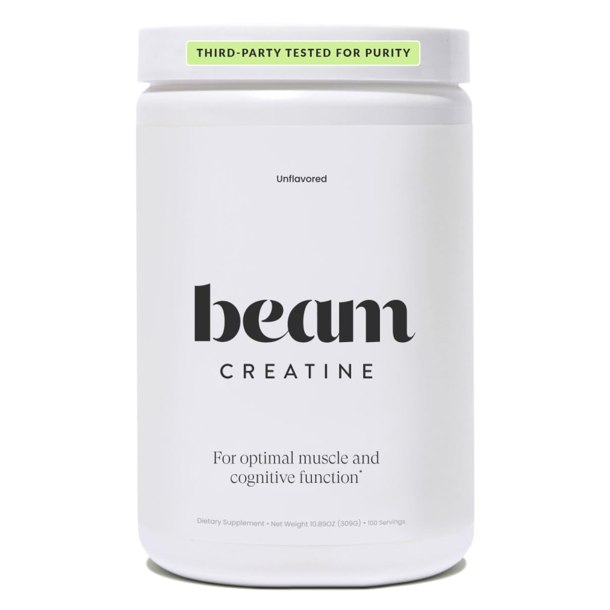 Beam Creatine Monohydrate Powder in a jar supports steady strength gains.