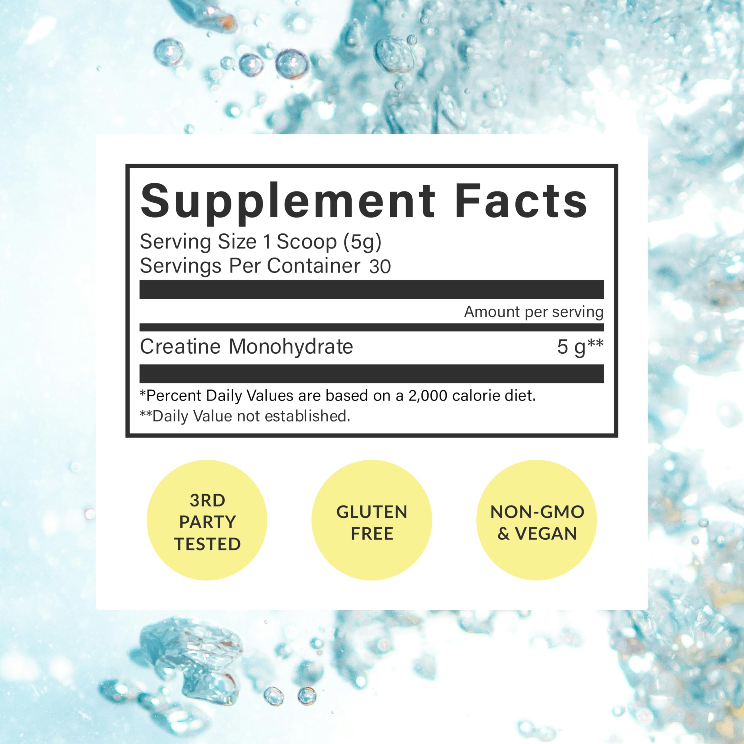 Beam Creatine third-party tested seal assures purity.