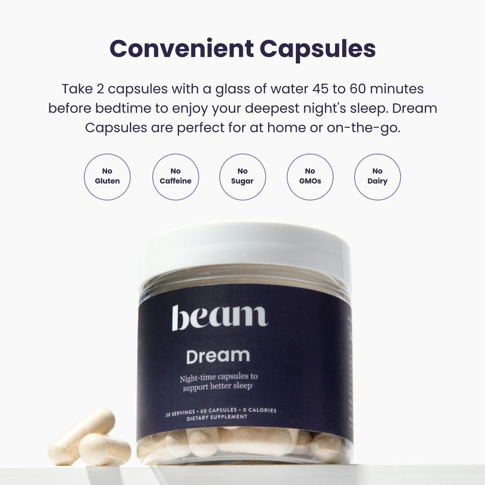Beam Dream third-party testing seal indicating quality and safety for sleep support