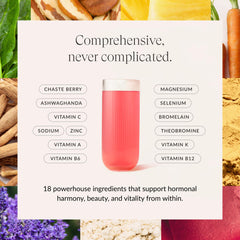 Beam Glow ashwagandha-selenium illustration emphasizes stress balance and endocrine support