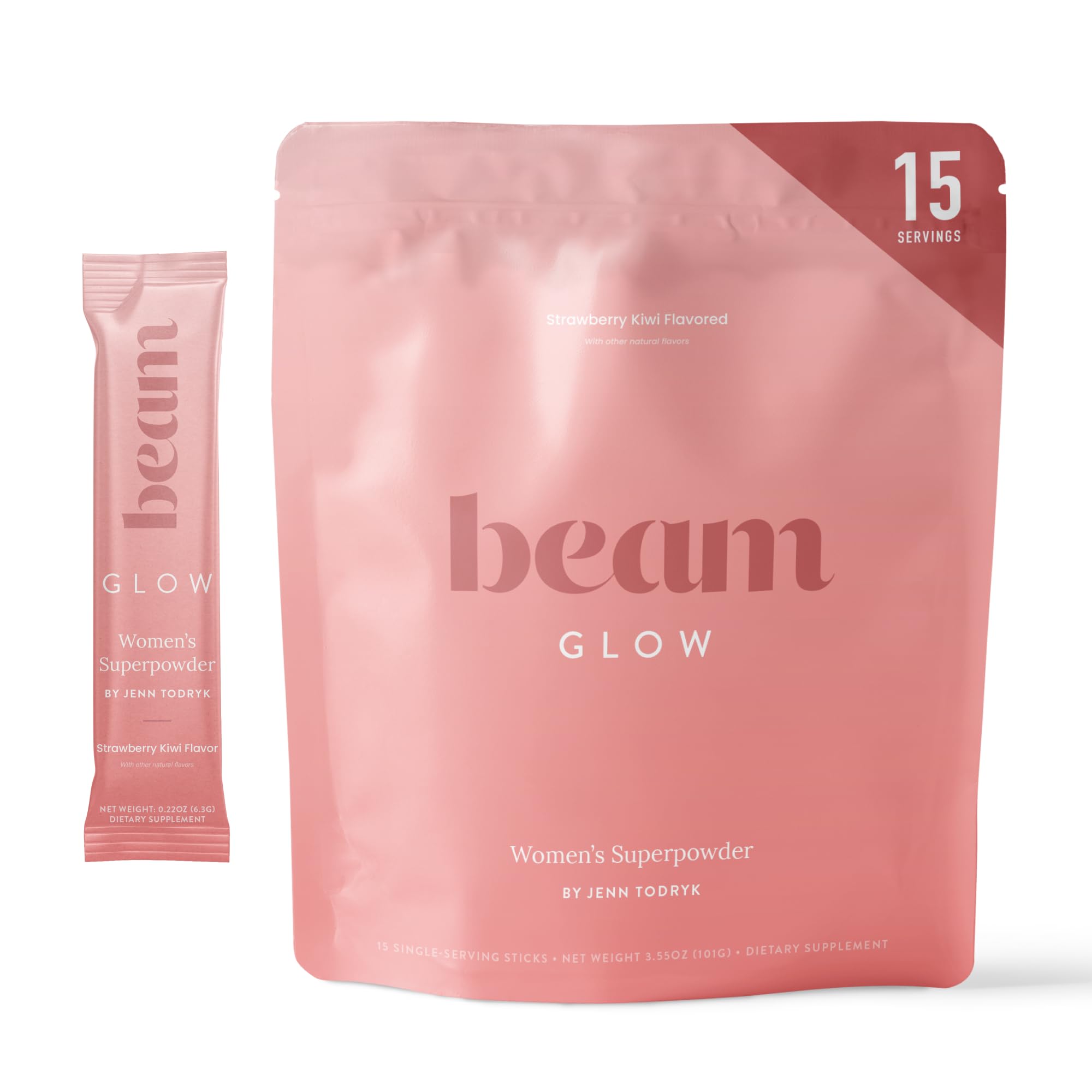 Beam Glow hormone balance bottle highlights daily hormonal support for women