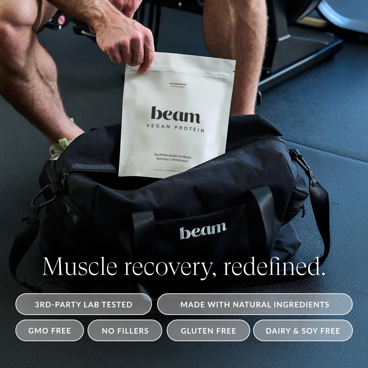 No added sugar label signals clean flavor in Beam Protein.