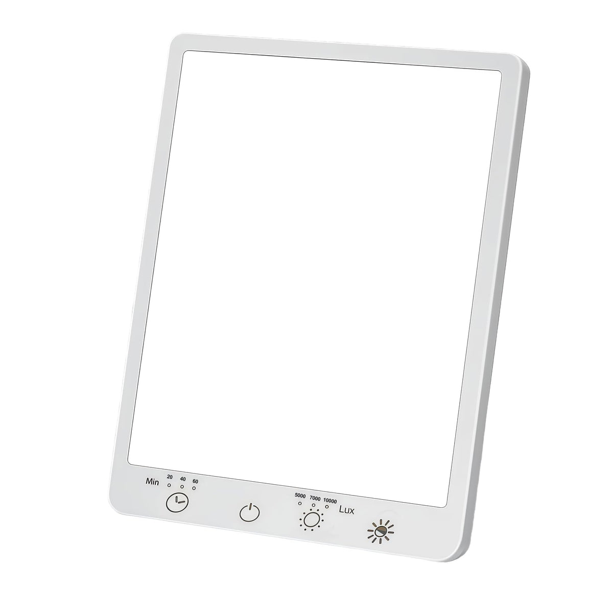 Beamhaus light therapy lamp 10,000 lux glow for energizing morning routines.
