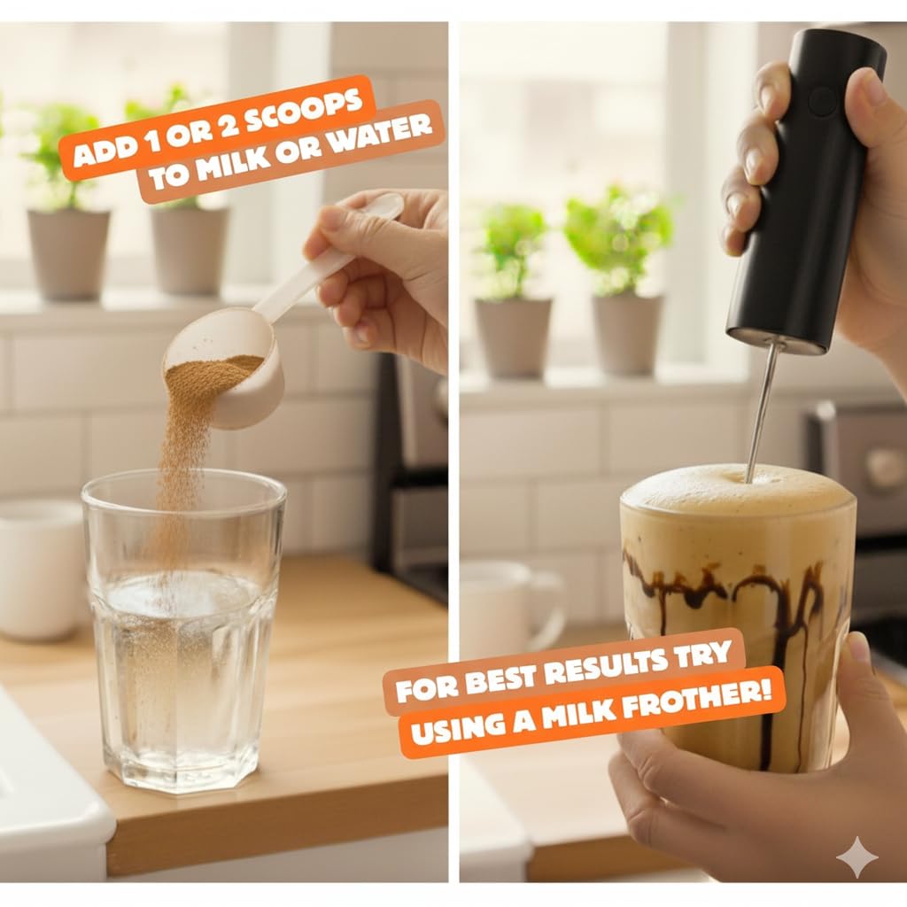 Beanio Protein Iced Coffee shaker demonstrates easy hot or iced mix.