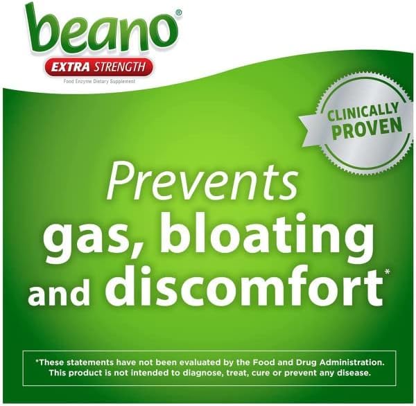 Beano 30-tablet pack front view for everyday gas relief.