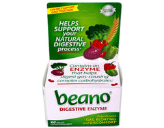 Beano bottles on shelf display for easy pantry access.