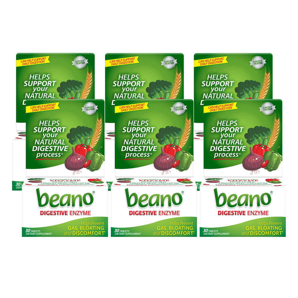 Beano Extra Strength bottle front shows gas relief support.