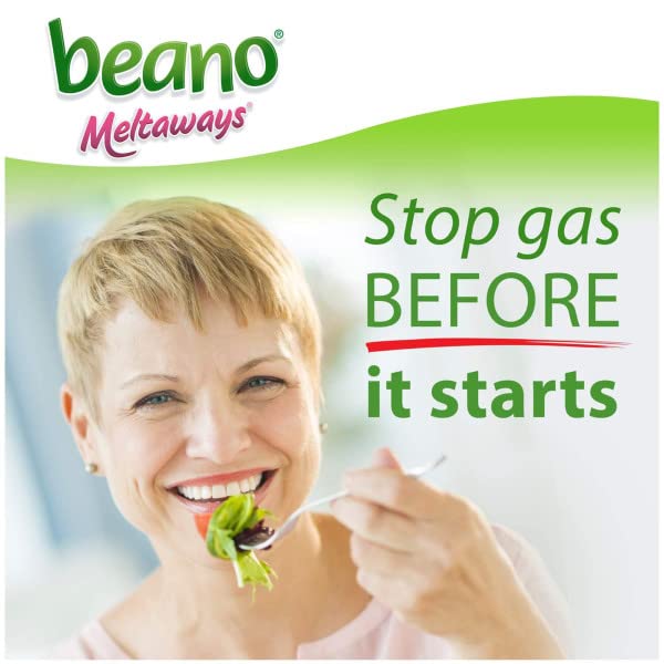 Beano Meltaways Strawberry used during meal prep before eating.