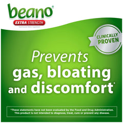 Beano Ultra 800 with beans and vegetables background illustrating digestion.