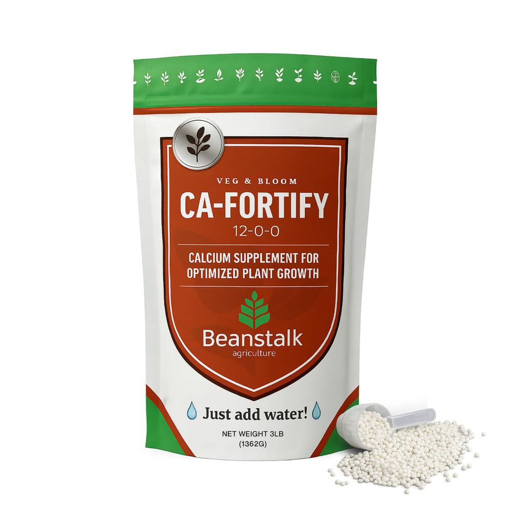 Beanstalk Fortify bottle with calcium-nitrogen formula for stronger stalks