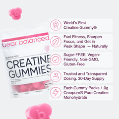 Bear Balanced label close-up highlighting Creapure creatine monohydrate
