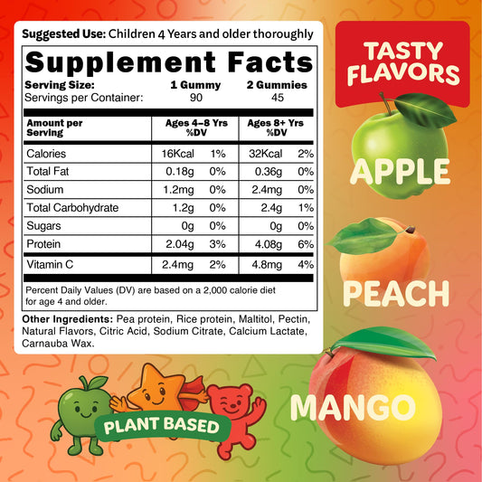 Bear Bites Gummies close-up highlighting natural fruit flavors for kids