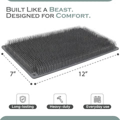 Bear Brush backscratcher with two bristle options for customizable comfort.