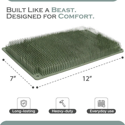 Bear Brush backscratcher firm bristles close-up for direct back scratch experience.