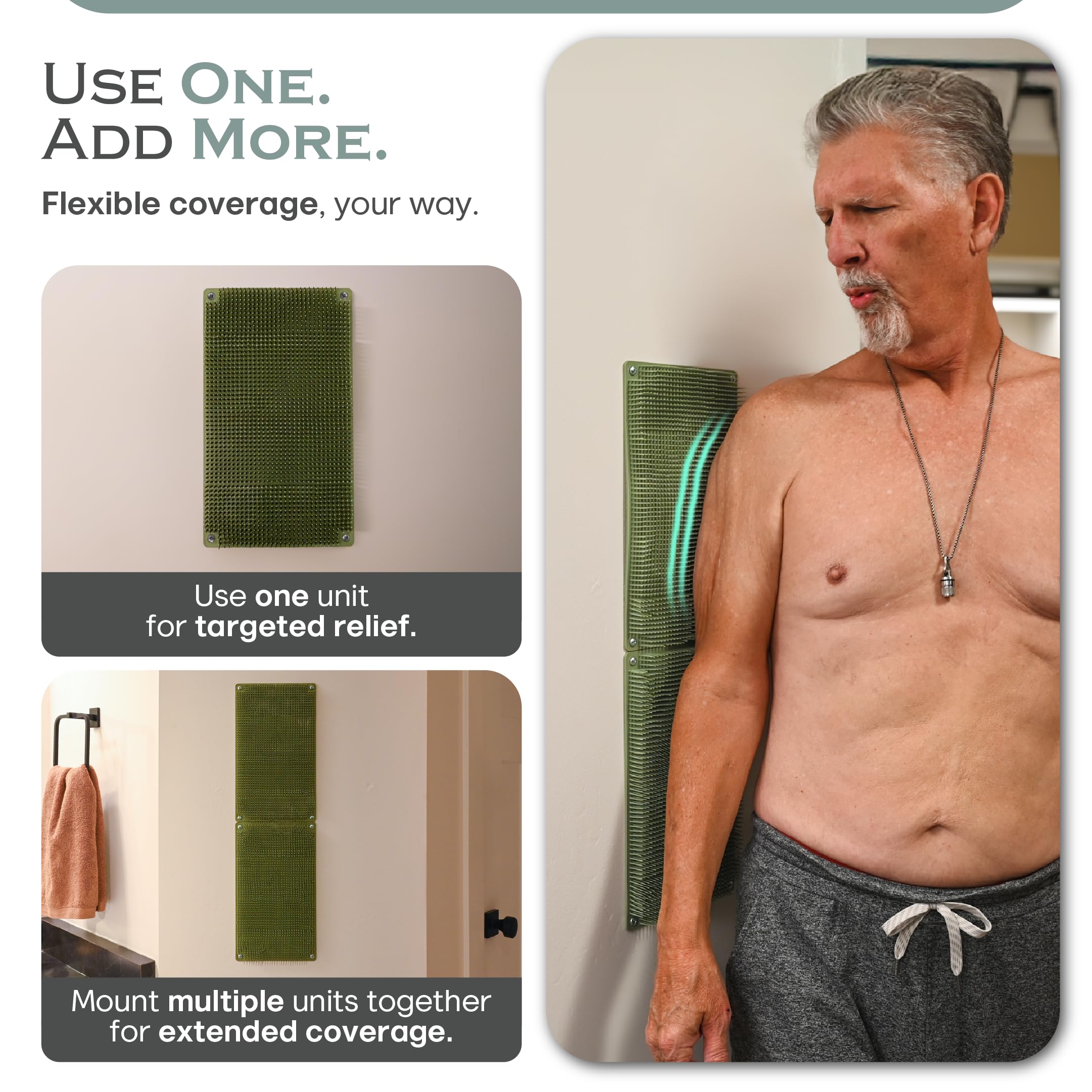 Bear Brush backscratcher combo pack shows both bristle options for customizable use.
