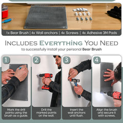 Bear Brush backscratcher easy-install makes any room instantly ready.