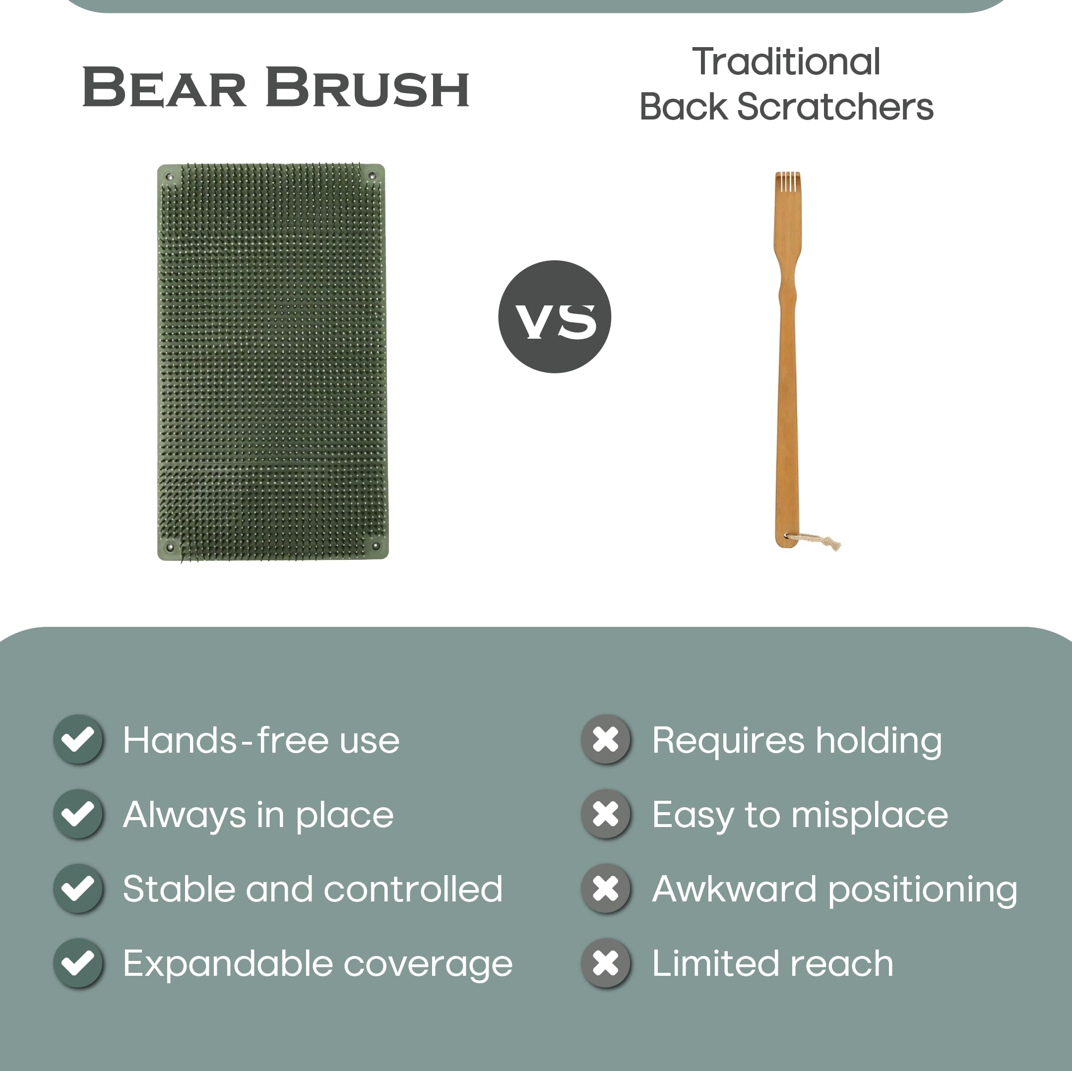 Bear Brush backscratcher office setup offering quick back comfort during work.