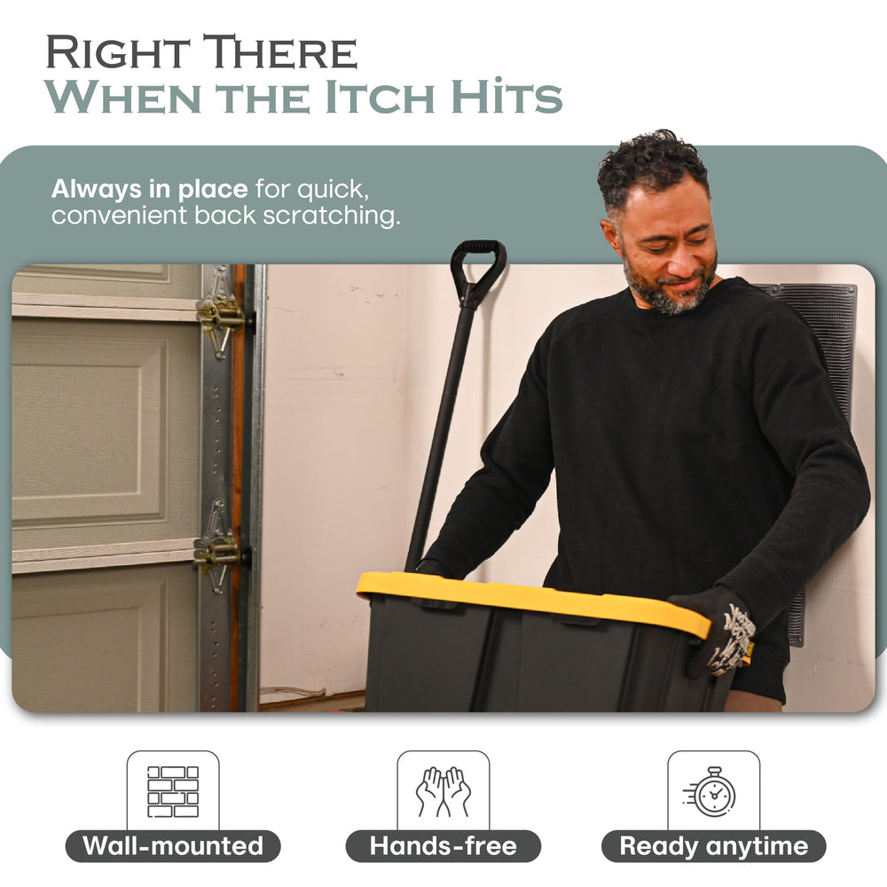 Bear Brush backscratcher shirt-on use offers discreet back relief.
