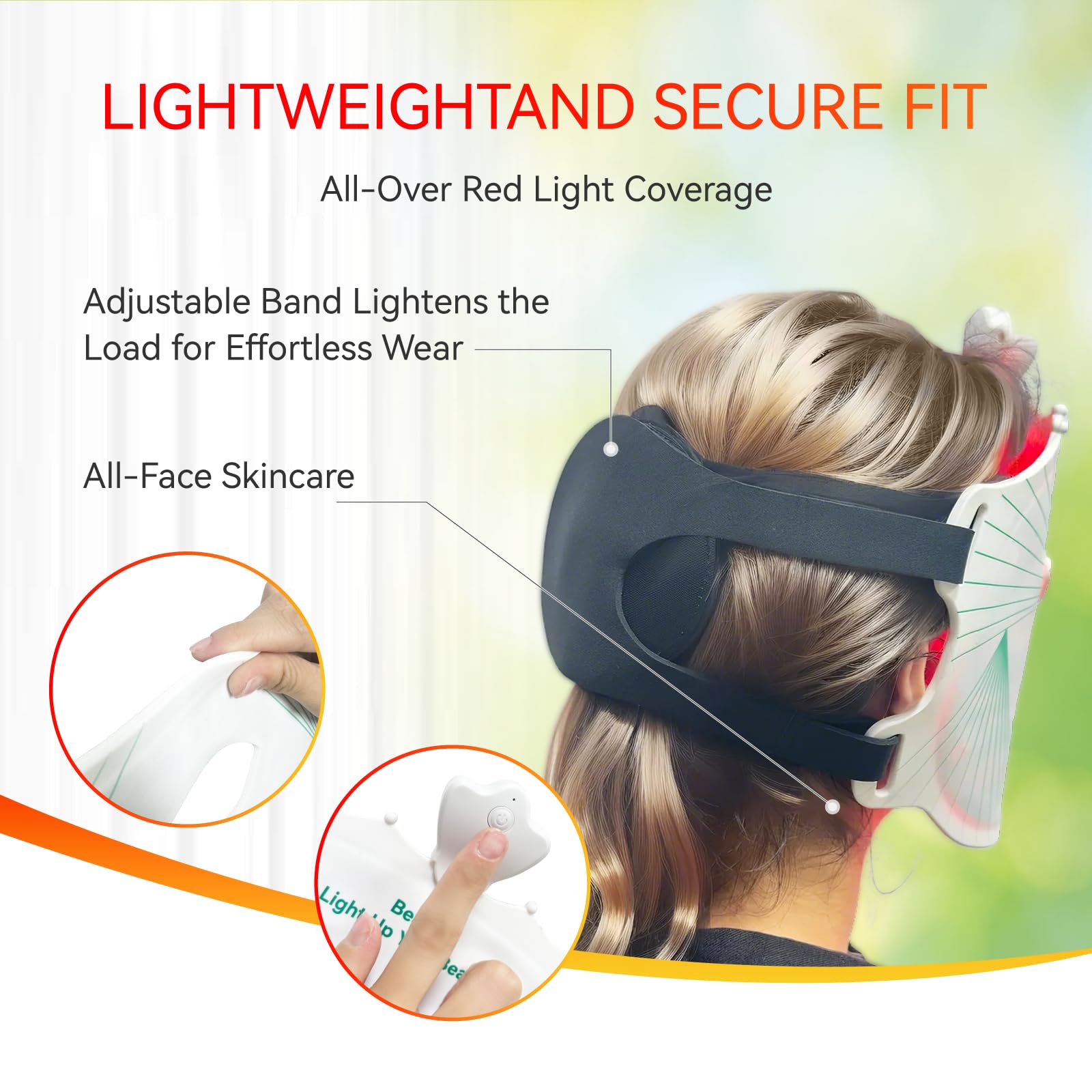 BeaRay red light therapy mask targets texture and pores for a smoother look