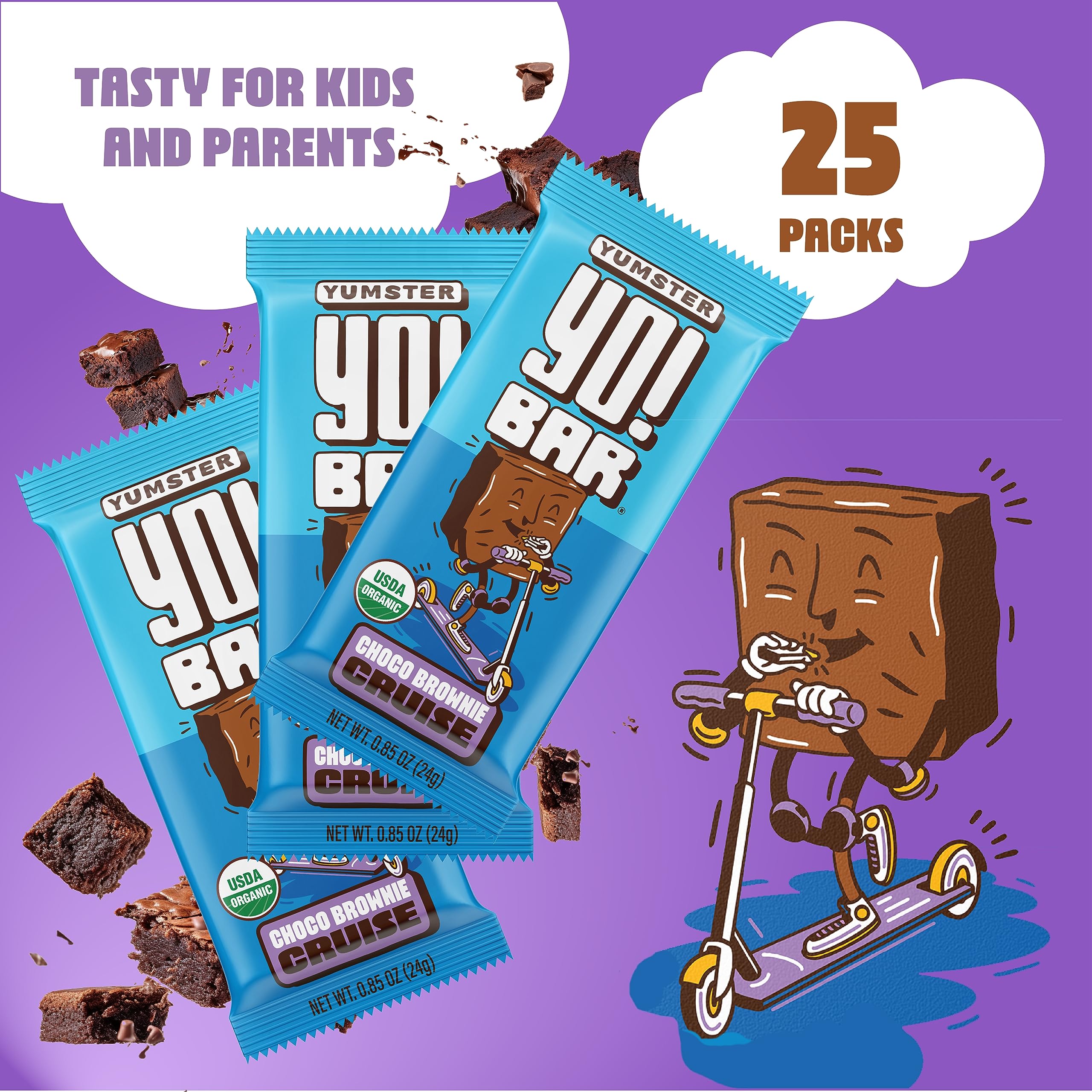 Bearded Brothers Yo! Bar almonds crunch: fiber-rich bite for snack time.