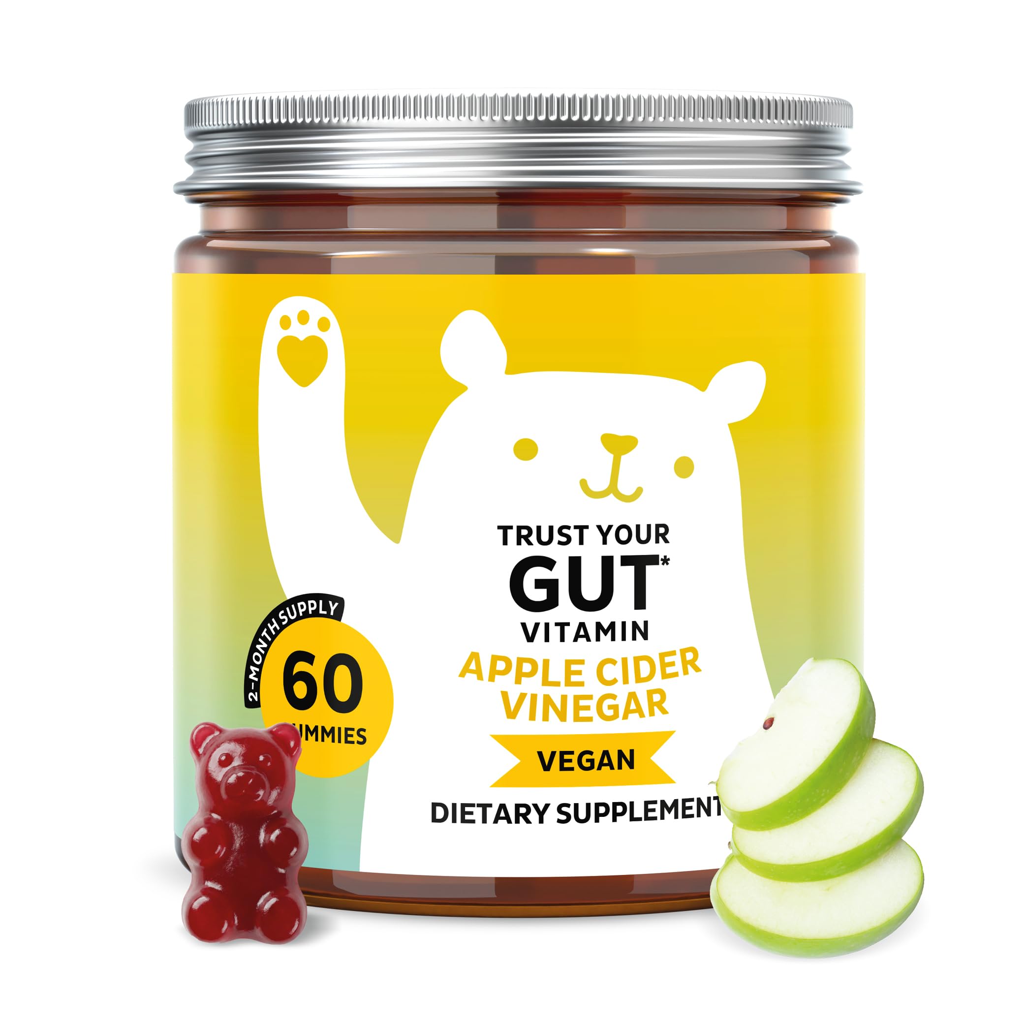 Bears with Benefits bottle for convenient daily gut support.