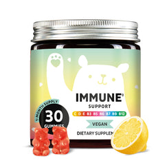 Bears with Benefits immune support gummies bottle shown for daily immune support.