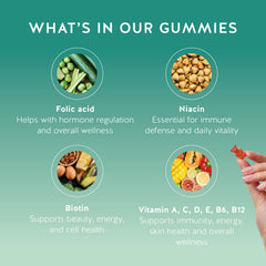 Gummy close-up reveals natural flavor and chewy texture of Bears with Benefits.