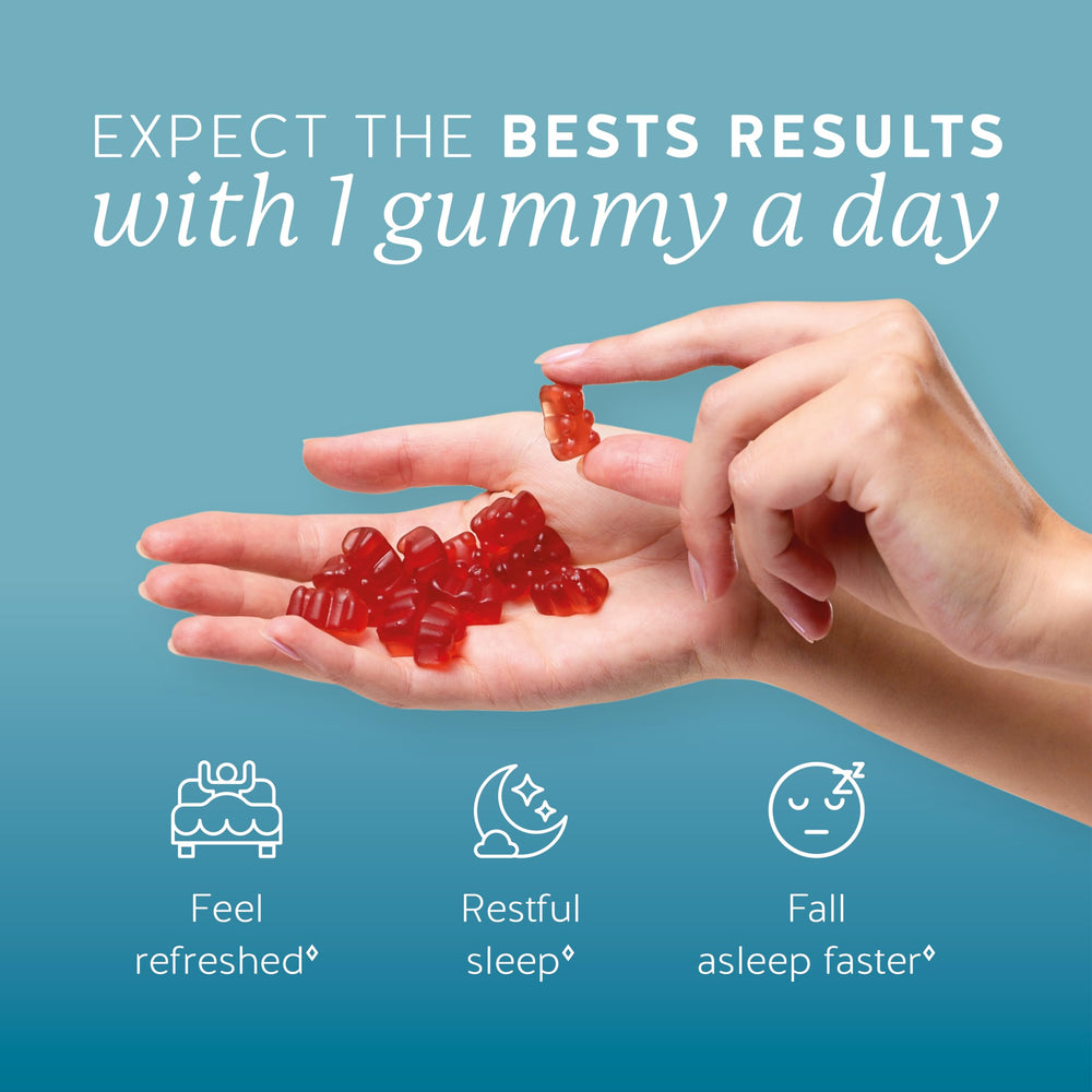 Bears with Benefits gummies pack close-up, showcasing natural fruit flavor.
