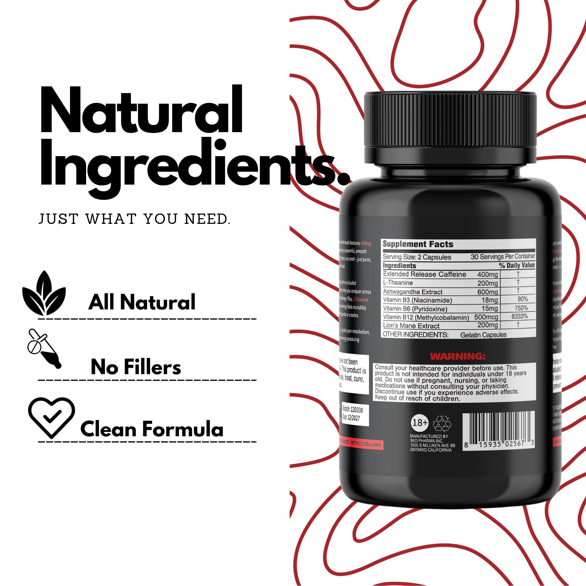 Beast Mind label front packaging provides clear branding and dosage information.