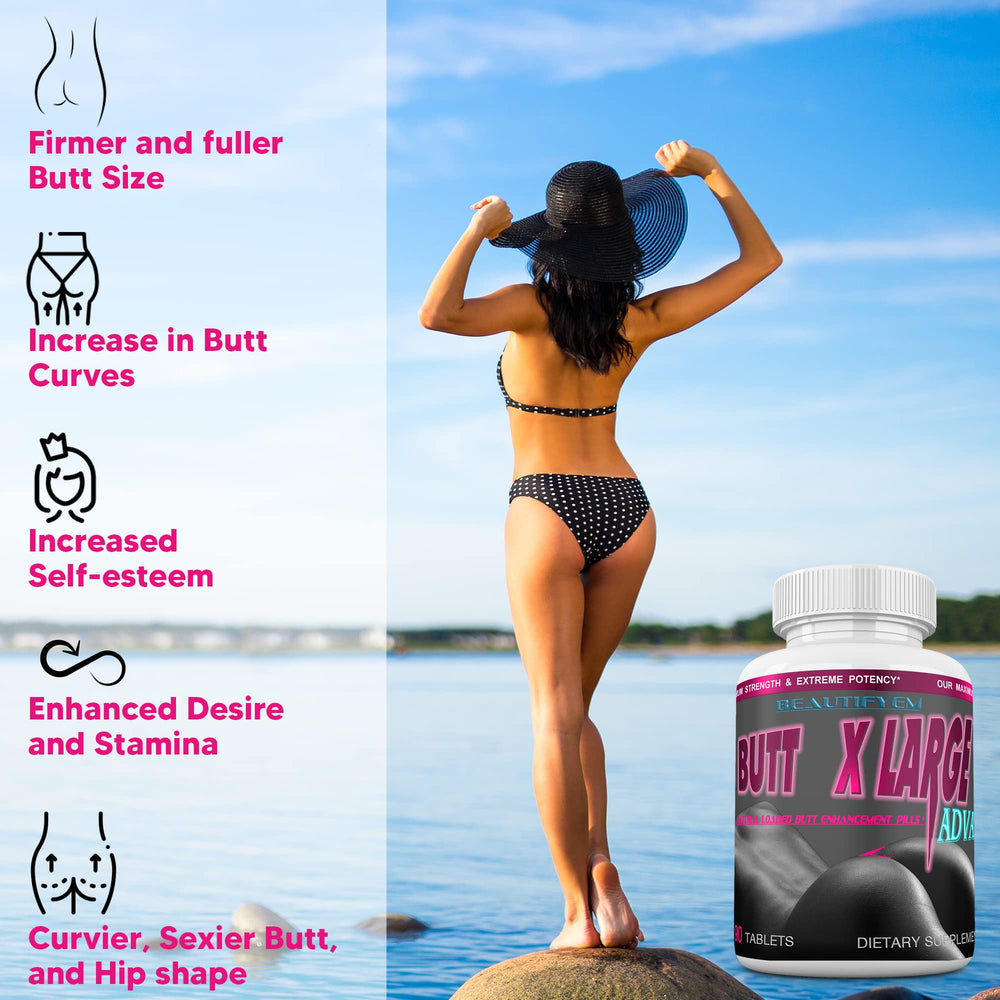 BEAUTIFYEM Butt XL ingredients panel—vitamins and minerals for overall wellness.