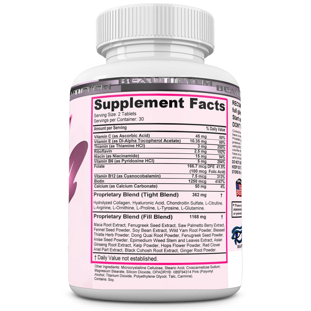 BEAUTIFYEM Teen Tight V bottle pour capturing the easy dosage flow for daily regimen