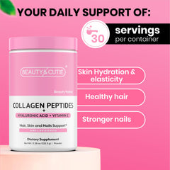 Beauty and Cutie hyaluronic acid bottle close up highlighting hydration potential