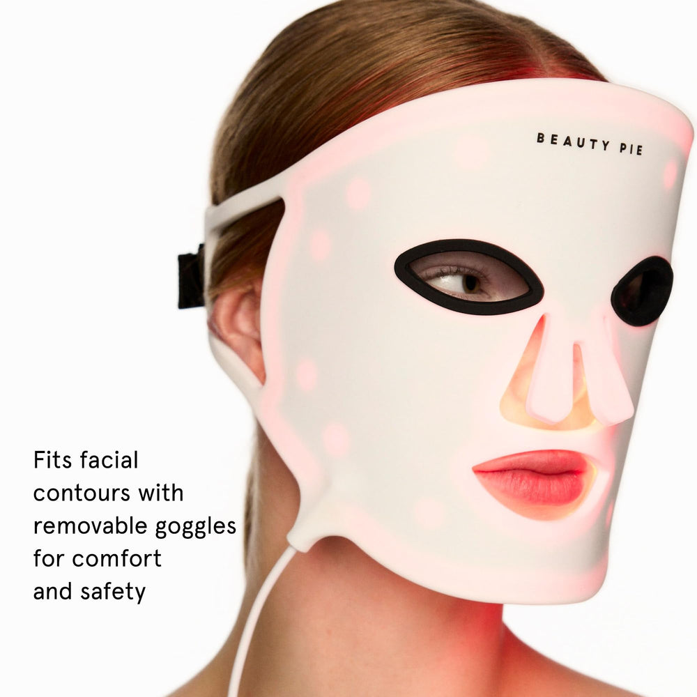 Beauty Pie C-Wave mask adjustable straps provide secure fit on many faces.