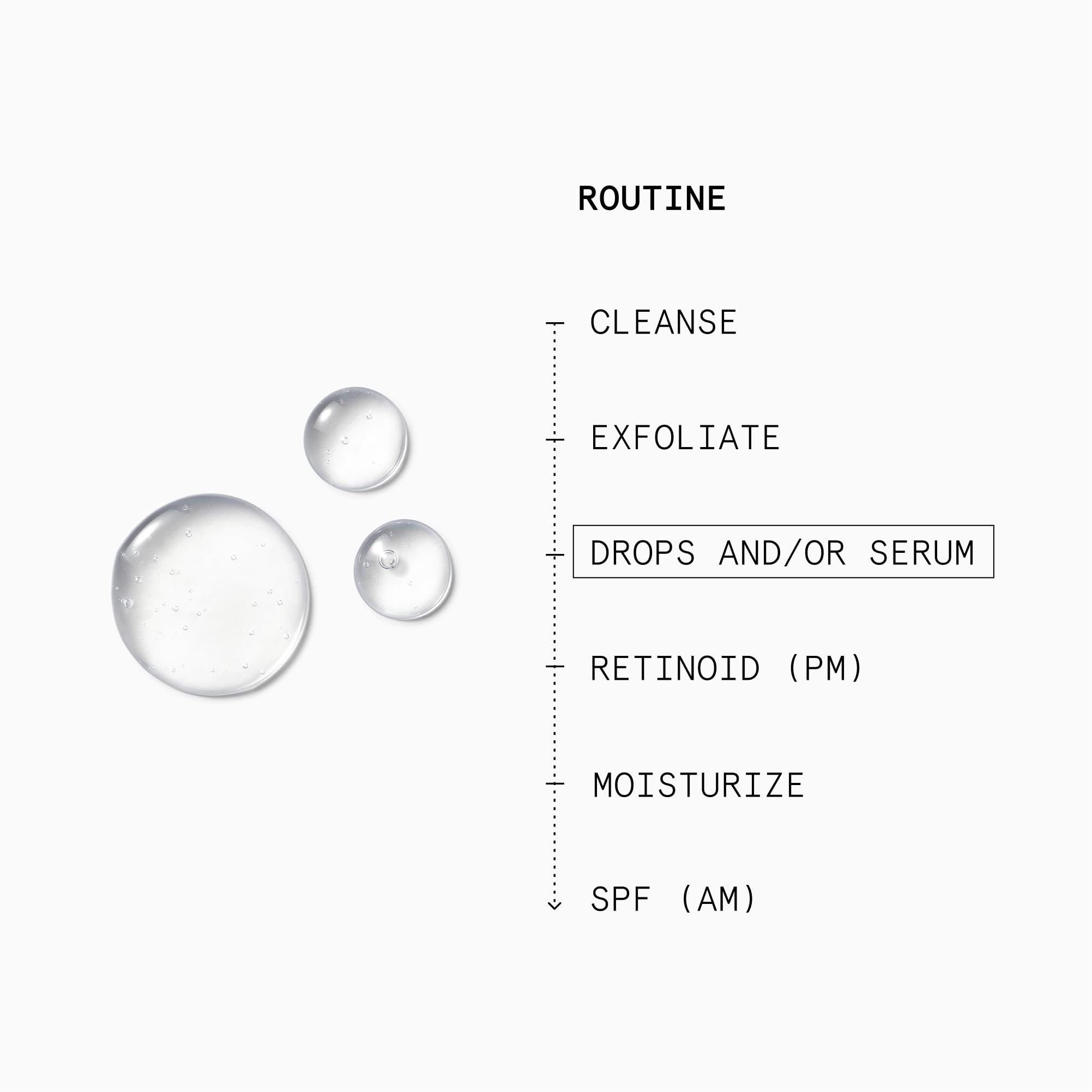 Close-up of Beauty Pie Superdrops Niacinamide serum texture for smooth application.