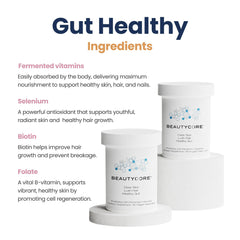 Beautycore probiotics capsules 20B — gut microbiome support visually suggested.