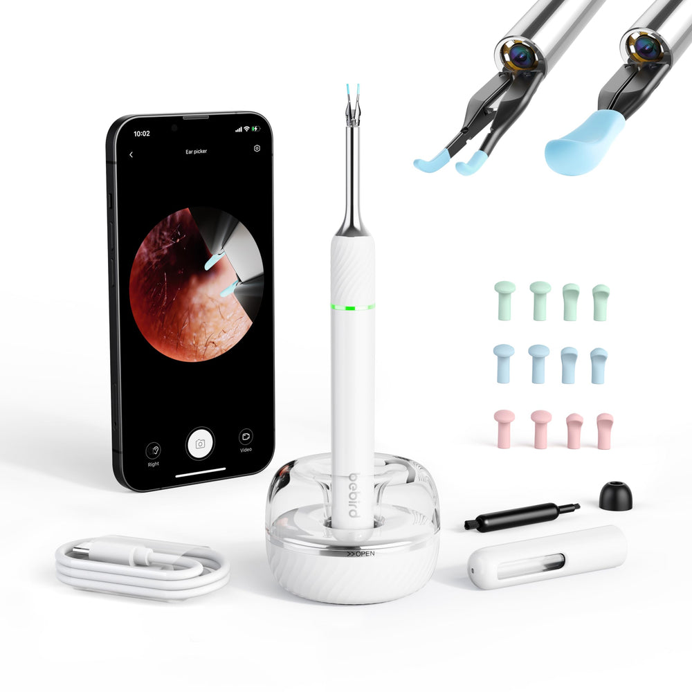 Bebird Pro Note5 Pro camera tweezers—live visuals for precise earwax removal.