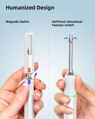 Bebird Pro Note5 Pro robotic arm and slim tip prevent irritation.