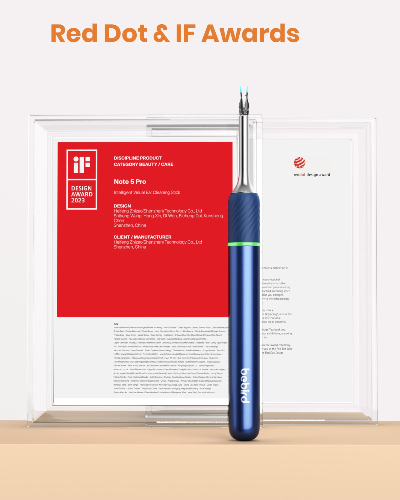 Bebird Pro Note5 tweezers highlight painless cleaning design for sensitive ears