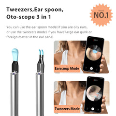 Bebird Pro Note5 view of the ear canal from the built‑in camera.