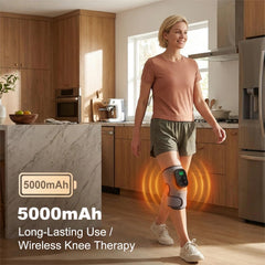 BECANNA wireless knee massager for hands-free use anywhere.