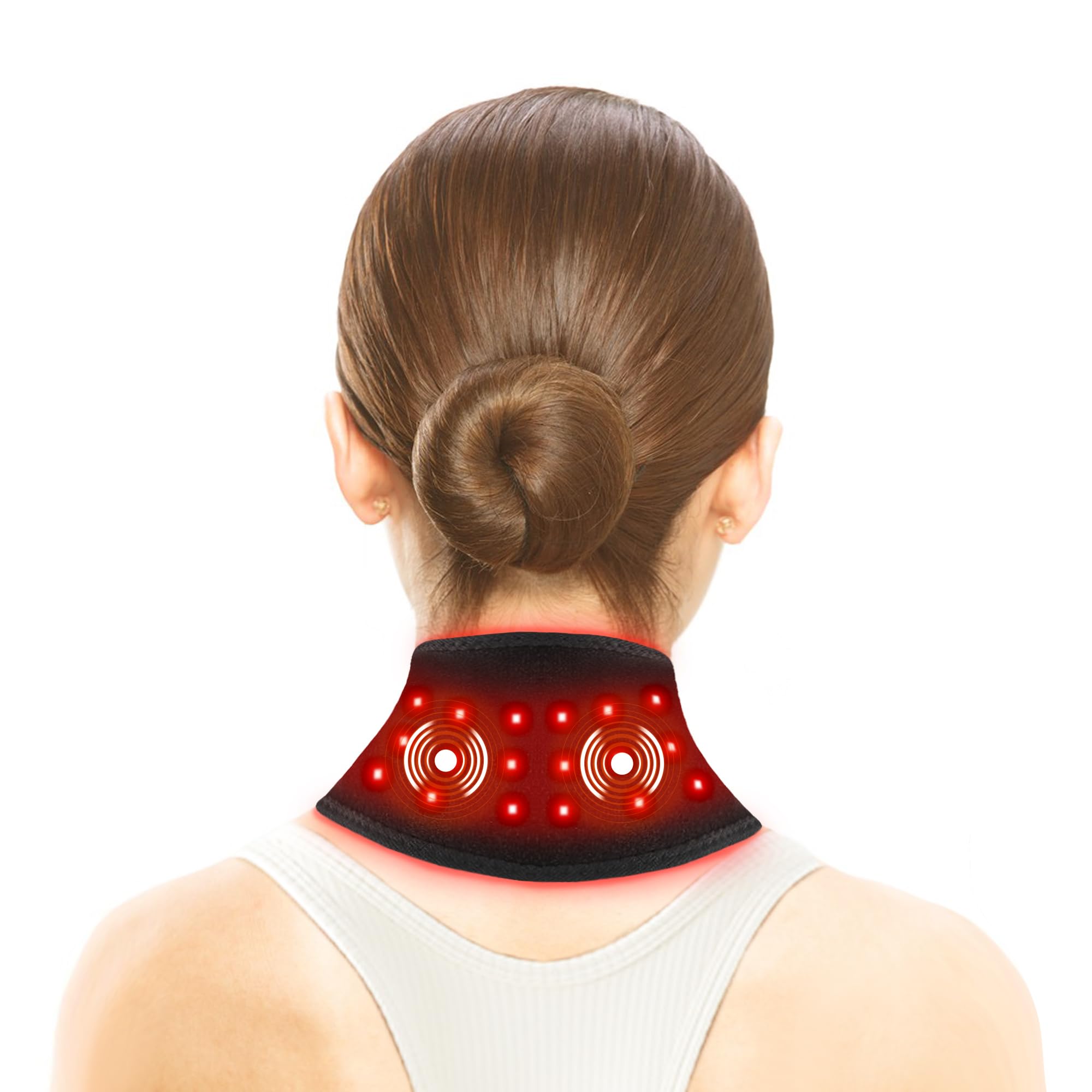 BEDHUM neck heating pad front view delivers soothing warmth on the go.