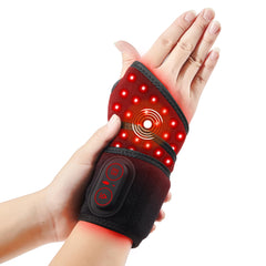 BEDHUM red light wrist heating pad front view for cordless on-the-go relief