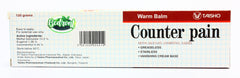 Packaging display of Bedront Counter Pain Warm Balm 120g for massage use.