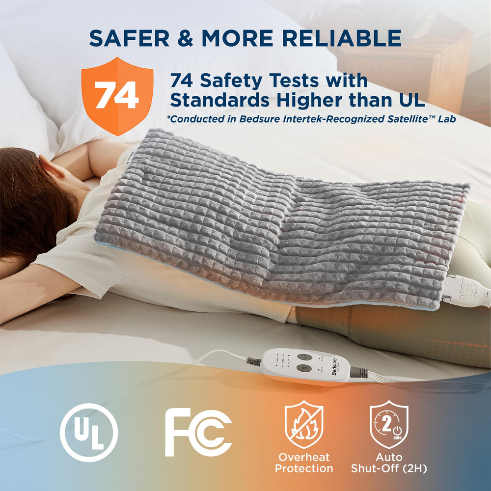 Bedsure energy-saving 110W pad fits standard 120V outlets.