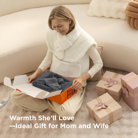 Bedsure neck wrap shown with five wearing styles for personalized warmth.