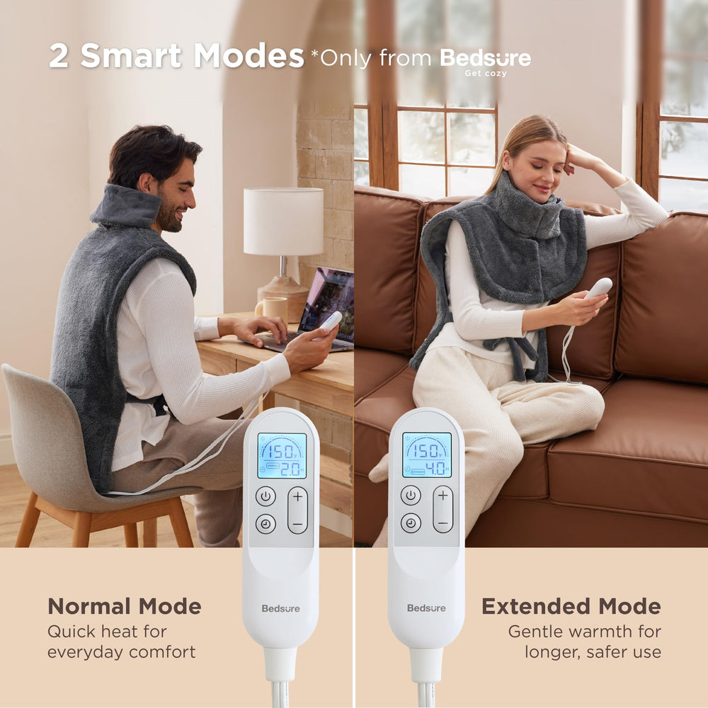 Bedsure wrap heating pad safety features include auto shut-off and certifications