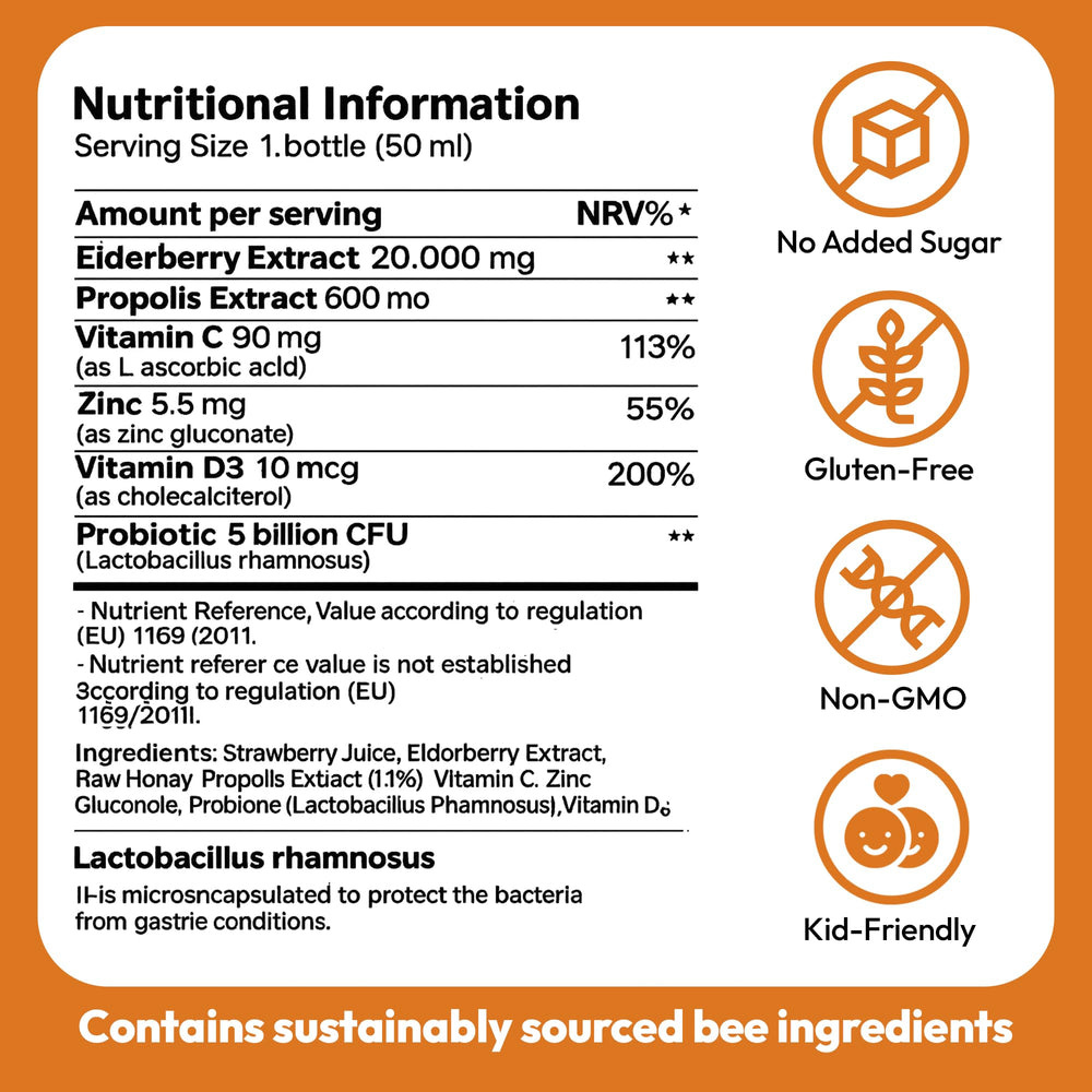 Bee & You Kids Propolis Immune Shot child-friendly packaging design
