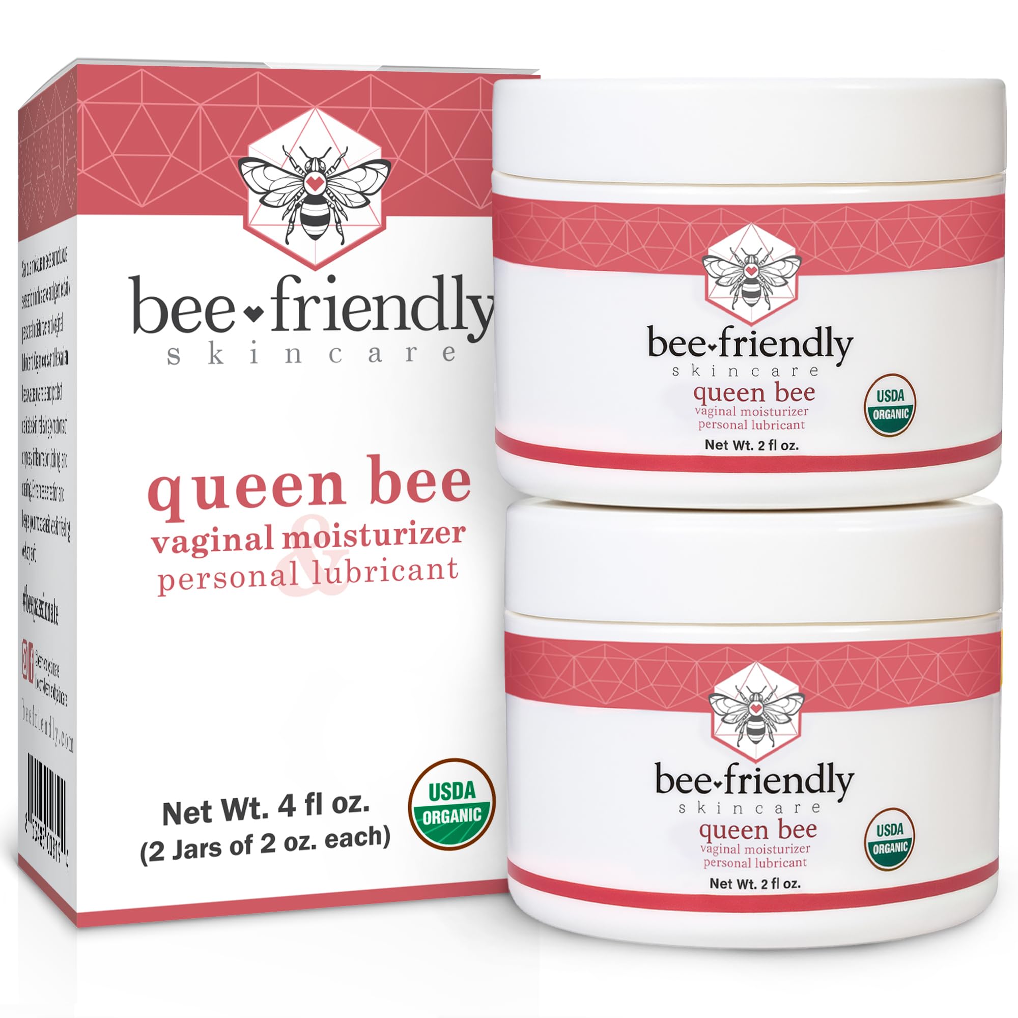 BeeFriendly Organic Vaginal Moisturizer bottle pour for smooth hydration